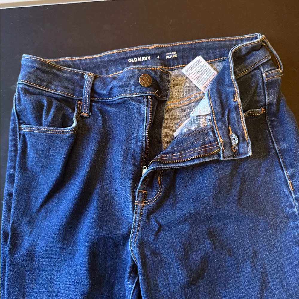 Old Navy Women's Blue Jeans High Rise Flair